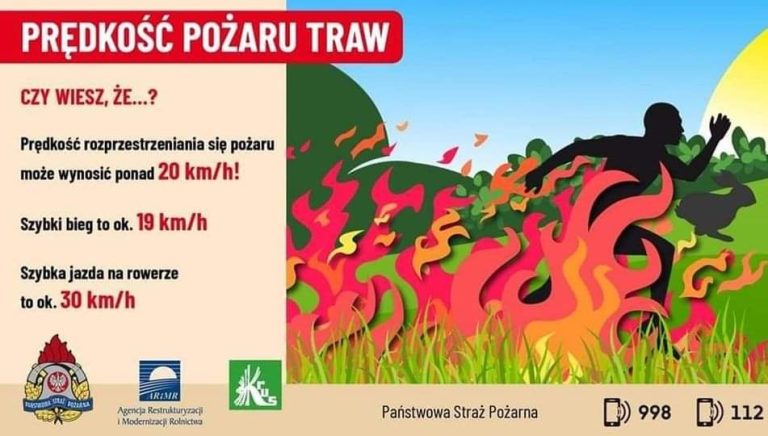 Policjanci przypominają, że wypalanie traw jest zabronione.