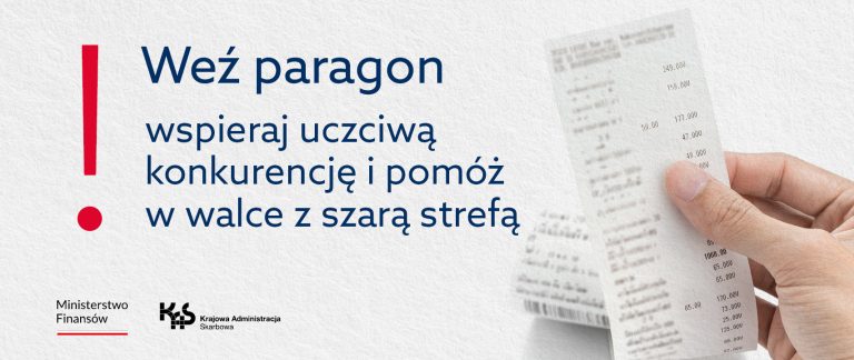 Weź paragon – wspieraj uczciwą konkurencję i pomóż w walce z szarą strefą. KAS przeprowadza kontrole i nakłada mandaty na nieuczciwych sprzedawców.