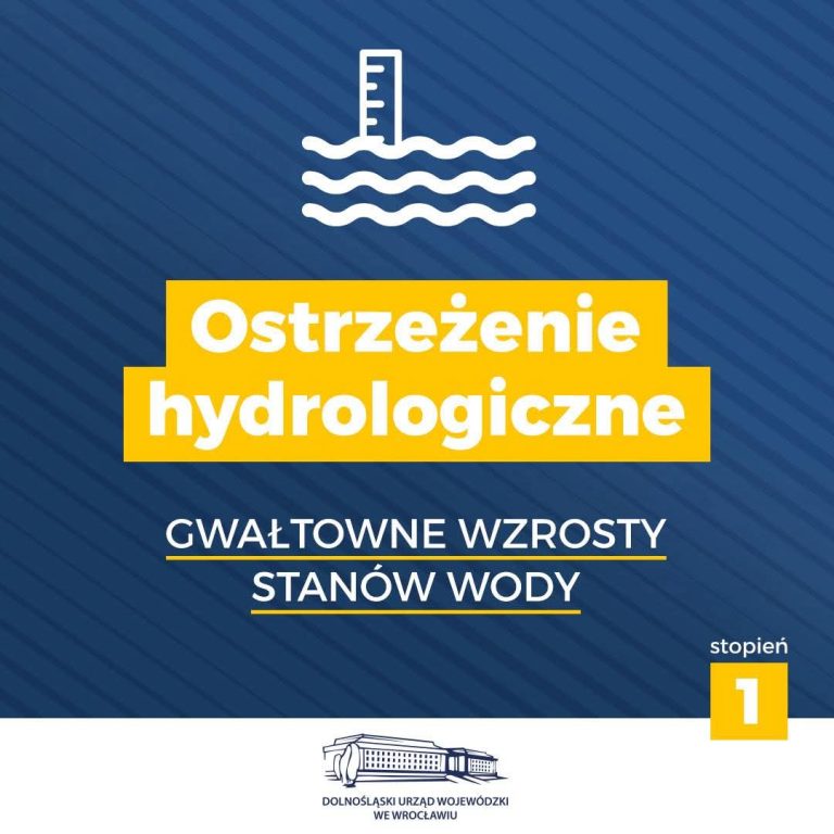 Uwaga, Dolny Śląsk – od niedzieli prognozowane intensywne opady deszczu i możliwe gwałtowne wzrosty stanów wód.
