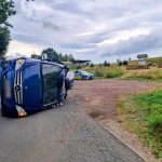Wypadek w Gorzeszowie: kierowca zapatrzył się na „Diabelską Maczugę” i rozbił auto