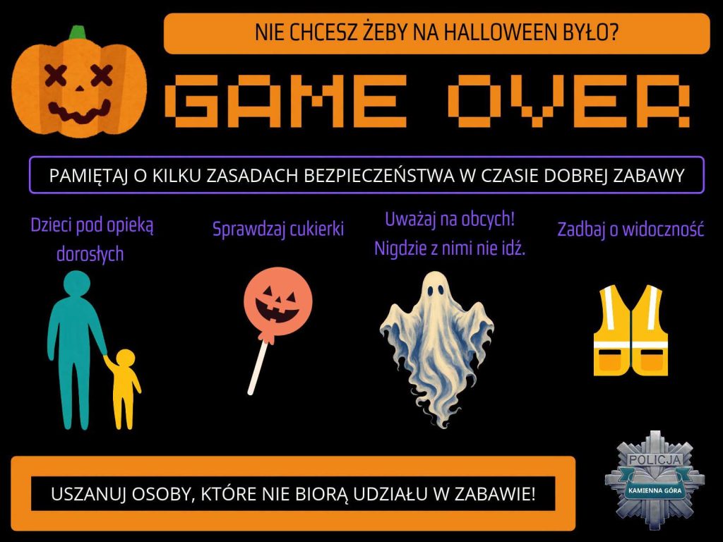 Halloween. Policja przypomina o kilku ważnych zasadach