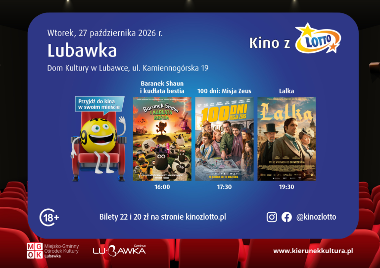 Kino z LOTTO ponownie w Lubawce – 27 października